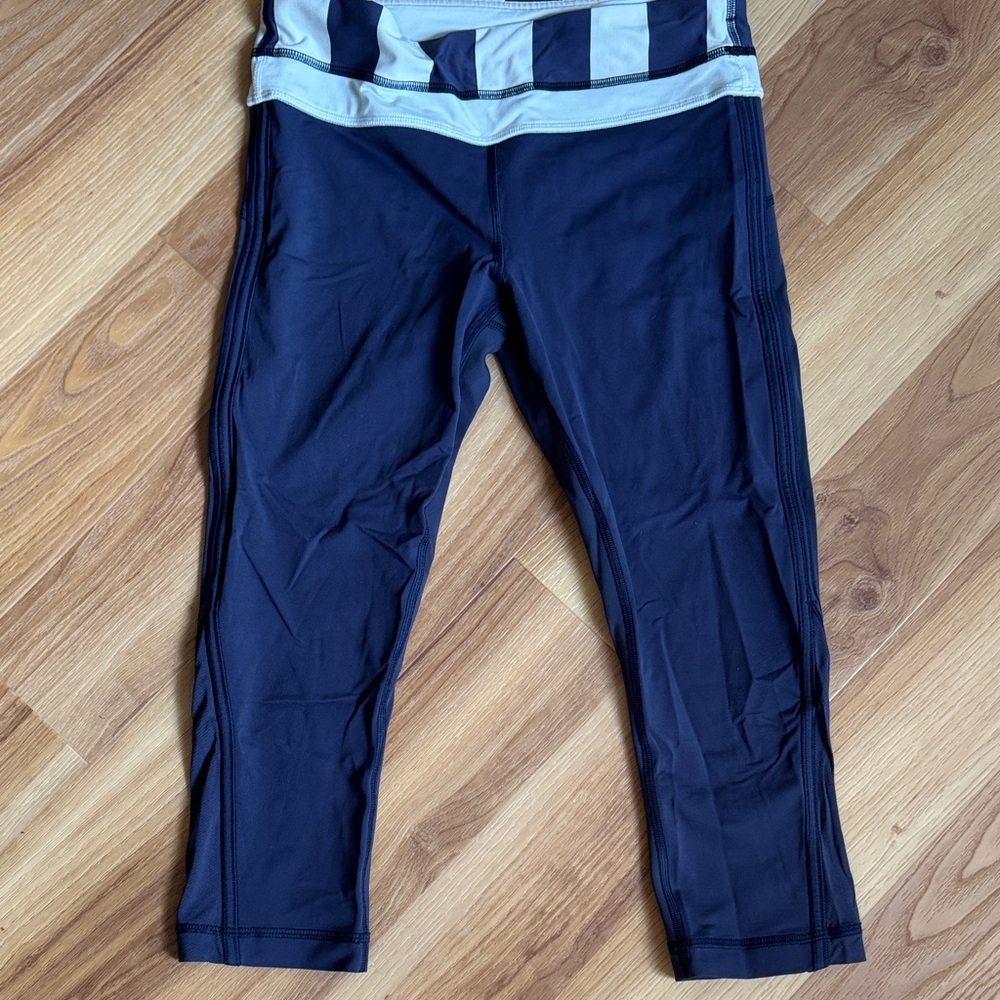lululemon Navy and White Leggings